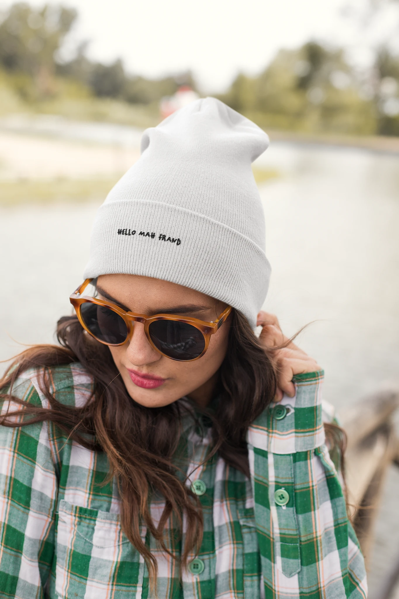 Hello Mah Frand Beanie | White