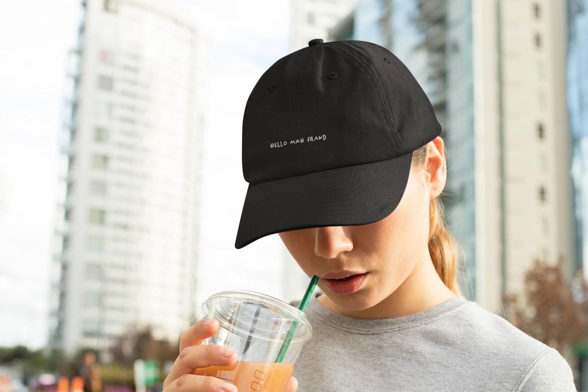 Hello Mah Frand Dad Hat | Black