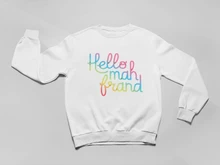 Load image into Gallery viewer, Hello Mah Frand Rainbow Crewneck
